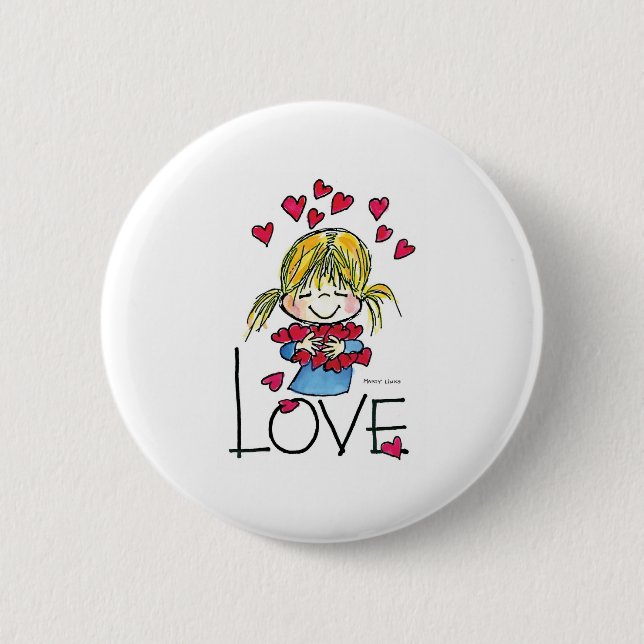 FL-004 Big Love 6 Cm Round Badge (Front)