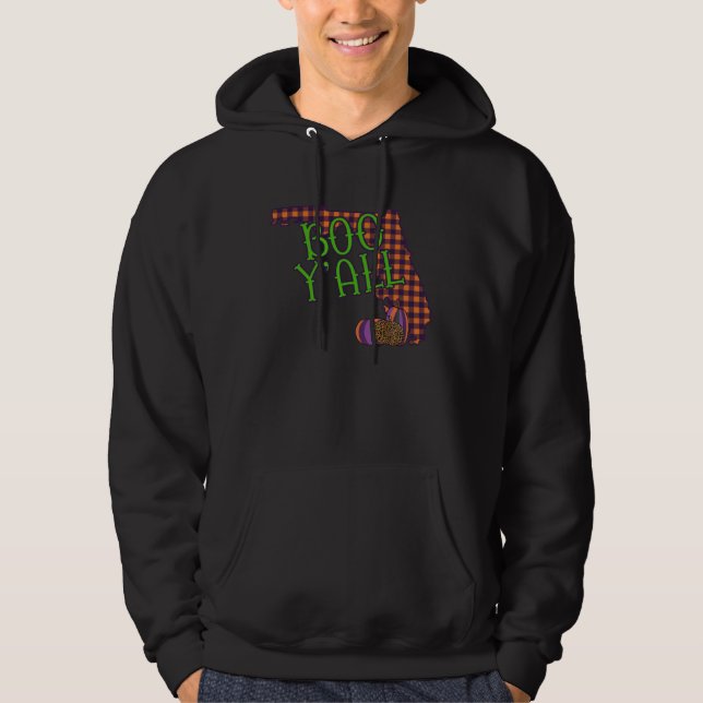 FL Florida Fall Halloween State Outline Cute  for  Hoodie (Front)