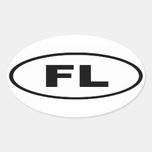 FL Florida Oval Sticker