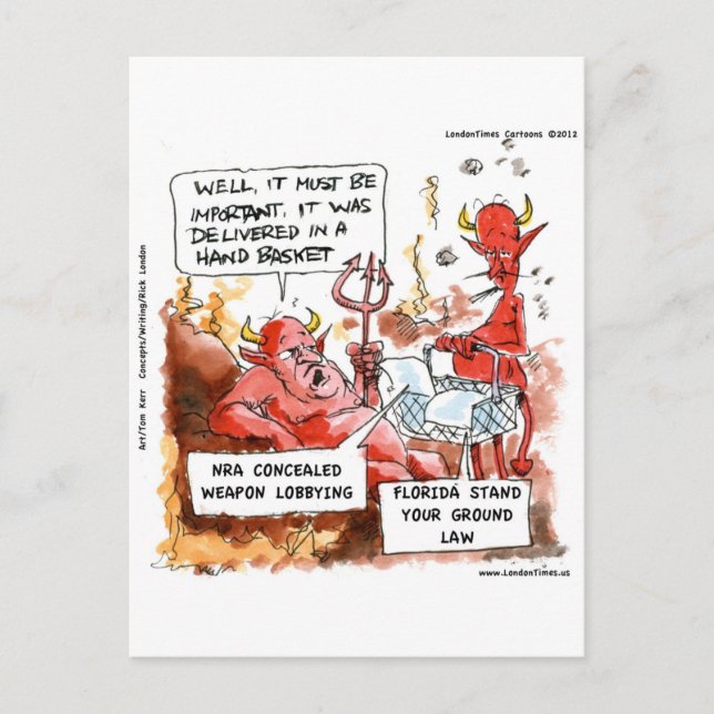Fl Stand Your Ground Law In Hell Funny Gifts & Tee Postcard (Front)