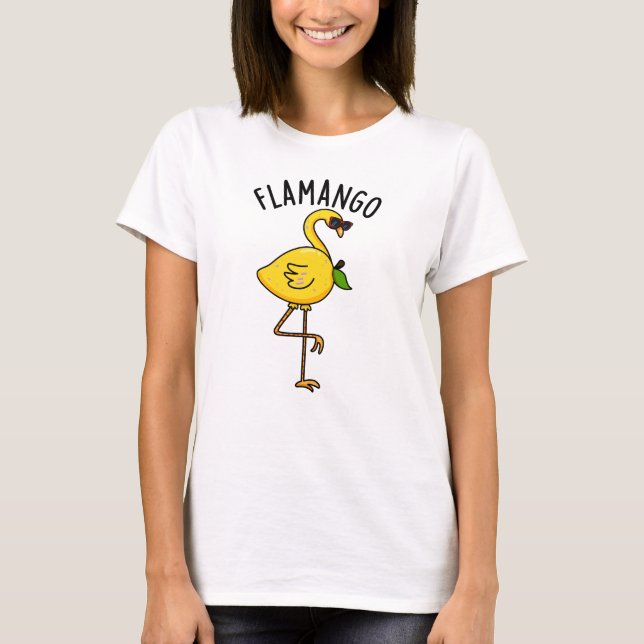 Fla-mango Funny Flamingo Pun  T-Shirt (Front)