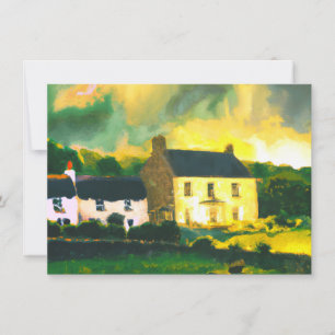 Flache Feiertagskarte Holiday Card