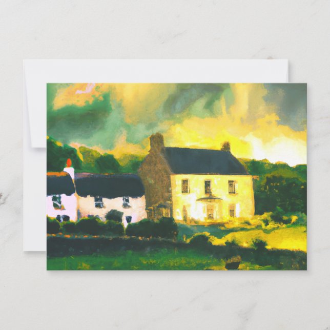 Flache Feiertagskarte Holiday Card (Front)