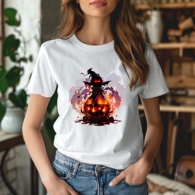 Flacon T-shirt Flamme Witch Scary (Creator Uploaded)