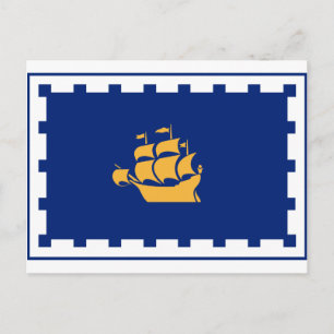 FlaFlag of Quebec City Postcard
