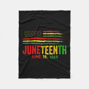 Flag 18 June 1865 Black History Men Women Kids  Fleece Blanket