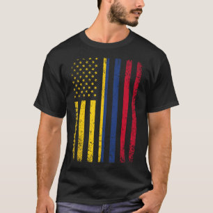 Flag 4th Of July Usa Colombian Flag T-Shirt