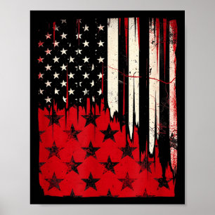 Flag 4th of july usa independence day poster