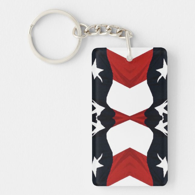 Flag Abstract Key Ring (Front)