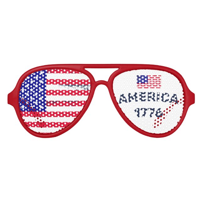 Flag America 1776 s2 Aviator Sunglasses (Front)