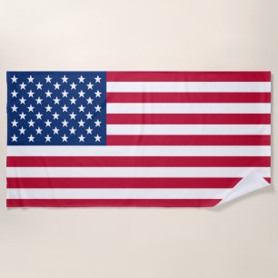 Flag America American country travel Beach Towel