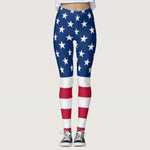 Flag America American country travel Leggings