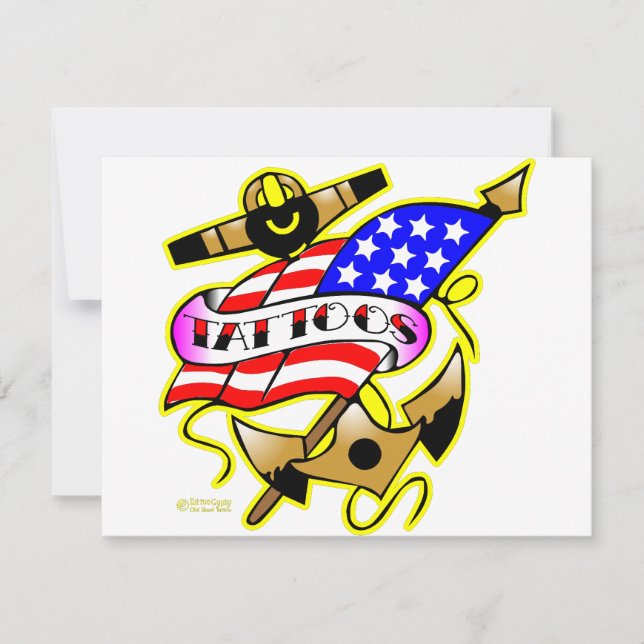 Flag Anchor Tattoo (Front)