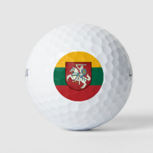 Flag and coat of arms of Lithuania Golf Balls