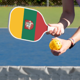 Flag and coat of arms of Lithuania Pickleball Paddle