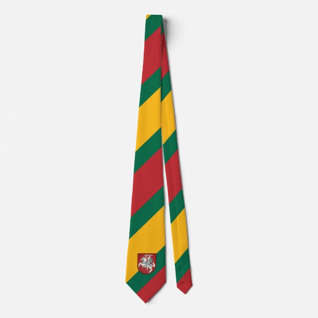 Flag and coat of arms of Lithuania Tie (Front)