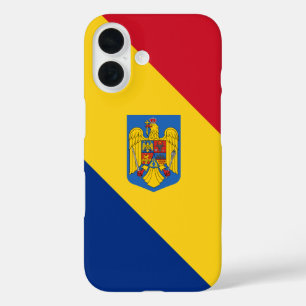 Flag and Coat of Arms of Romania iPhone 16 Case