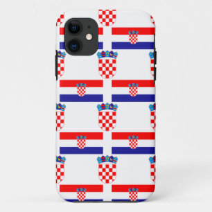 Flag and Crest of Croatia iPhone 11 Case