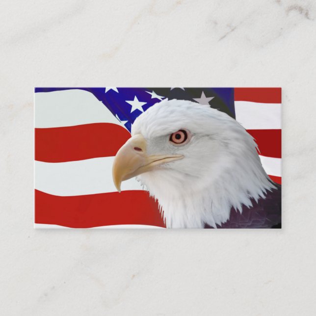 Flag and Eagle Business Card (Front)