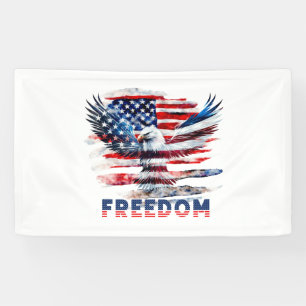 Flag and eagle of the United States.Freedom. Banner
