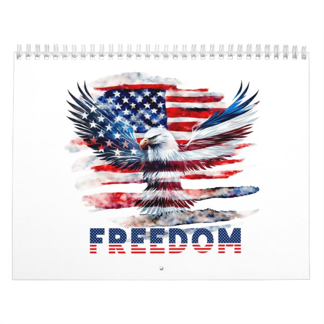 Flag and eagle of the United States.Freedom. Calendar (Cover)