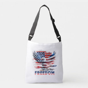 Flag and eagle of the United States.Freedom. Crossbody Bag
