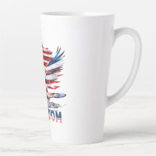 Flag and eagle of the United States.Freedom. Latte Mug