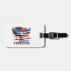 Flag and eagle of the United States.Freedom. Luggage Tag
