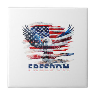 Flag and eagle of the United States.Freedom. Tile