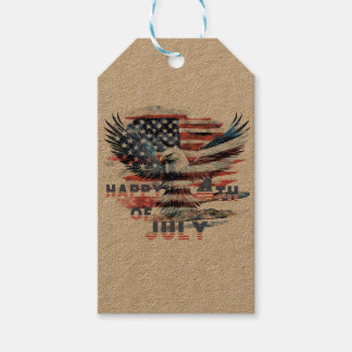 Flag and eagle of the United States. Independence  Gift Tags