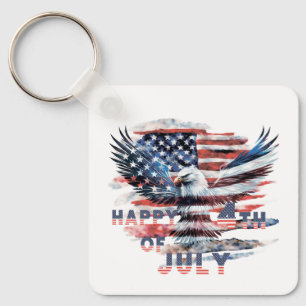 Flag and eagle of the United States. Independence Key Ring