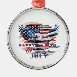 Flag and eagle of the United States. Independence Metal Tree Decoration