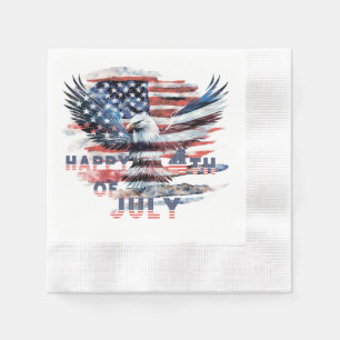 Flag and eagle of the United States. Independence Napkin