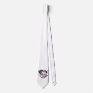 Flag and eagle of the United States. Independence Tie