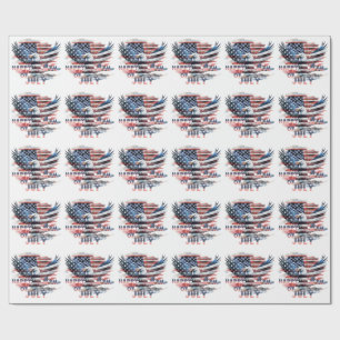 Flag and eagle of the United States. Independence Wrapping Paper