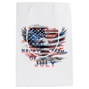 Flag and eagle of the United States. July 4th. In Medium Gift Bag