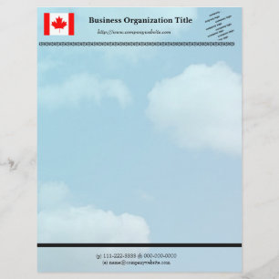 Flag and logo  international business,blue sky customized letterhead