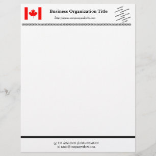 Flag and logo international business customized letterhead