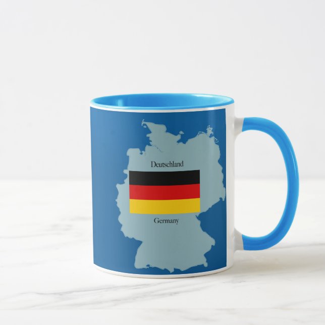 Flag and Map of Germany Mug (Right)