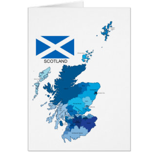 Flag and Map of Scotland