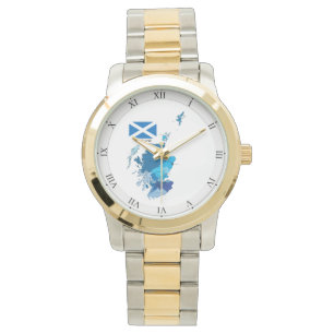Flag and Map of Scotland Watch