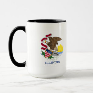 Flag and Seal of Illinois Mug
