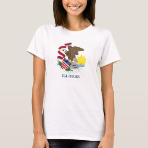 Flag and Seal of Illinois T-Shirt