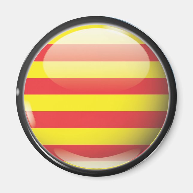 Flag and shield of Catalonia Magnet (Front)