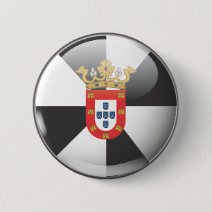 Flag and shield of Ceuta 6 Cm Round Badge