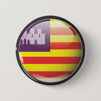 Flag and shield of the Balearic Islands 6 Cm Round Badge