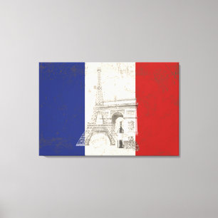 Flag and Symbols of France ID156 Canvas Print
