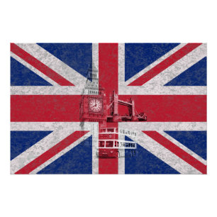Flag and Symbols of Great Britain ID154 Poster