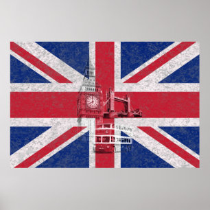 Flag and Symbols of Great Britain ID154 Poster