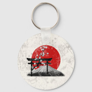 Flag and Symbols of Japan ID153 Key Ring